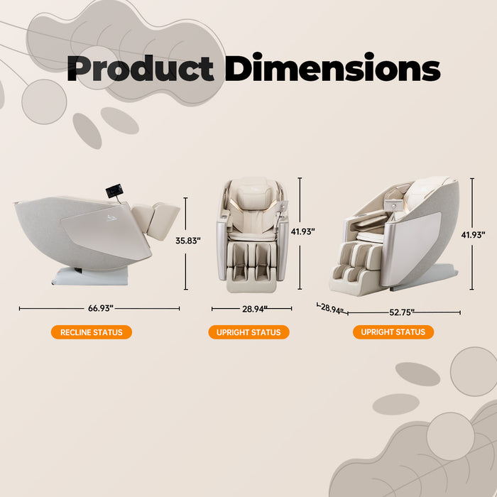 MassaMAX A305 2025  Version Full Body Massage Chair,Zero Gravity Recliner,With Heat , Foot Massage,Bluetooth